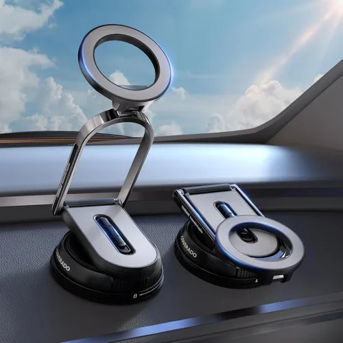 Coverado Soporte magnético para teléfono de automóvil, soporte magnético al vacío para automóvil, rotación de 360°, imán fuerte, soporte de teléfono