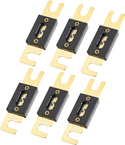 Miniatura 15 de X AUTOHAUX 6 unids 275A oro tono plateado ANL fusible universal para inversores coche vehículo camión audio