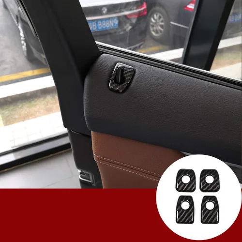 YIWANG Adhesivo de fibra de carbono para puerta de coche, 4 unidades, para BMW X5 F15 2014 2015 2016 2017 2018, para BMW X6 F16 2015 2016 2017 2018