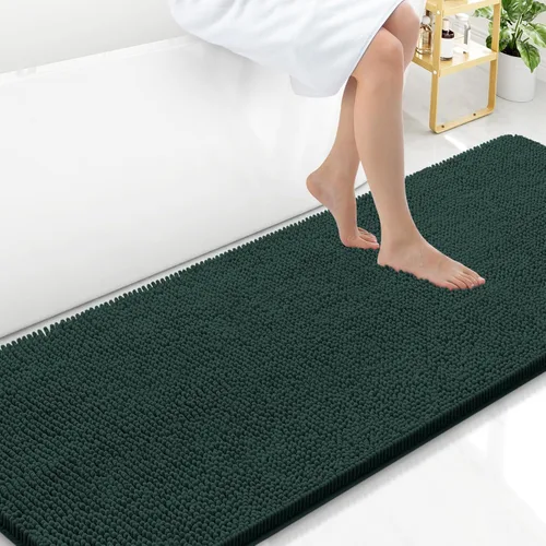 Miniatura 119 de Arotive Alfombras de baño de felpilla extrasuaves y absorbentes, de 24 x 16 pulgadas, lavables a máquina, parte trasera de goma antideslizante