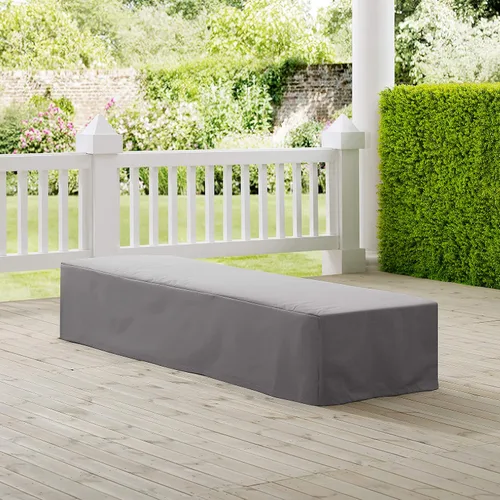 Miniatura 4 de Fundas para muebles de patio de Crosley Furniture, funda impermeable para tumbona al aire libre para el patio trasero, gris