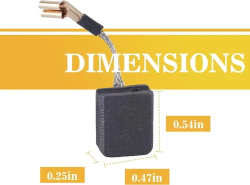 Miniatura 4 de Paquete de 20 cepillos de carbono para motor eléctrico de repuesto N257540, compatibles con amoladora angular Dewalt DWE402 DWE4214