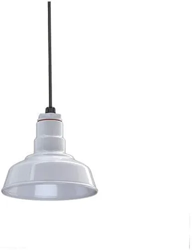 Miniatura 19 de Steel Lighting Co. Inglewood - Lámpara de granero Lámpara montada en el techo Cúpula redonda de 8 pulgadas vástago inclinado de 12 pulgadas