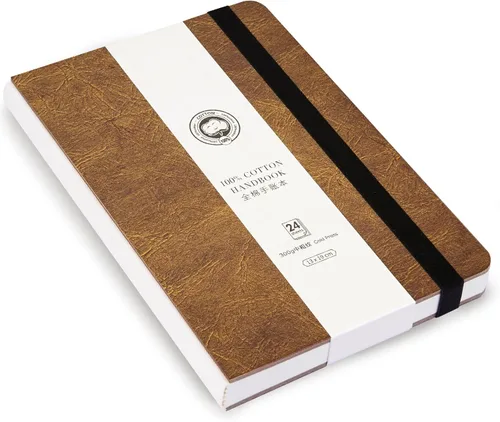Miniatura 9 de Lightwish Diario de acuarela, papel de acuarela de prensa en frío 100% algodón, 140 libras/10.58 oz/m², sin ácidos, 24 hojas de 5.12 x 7.48