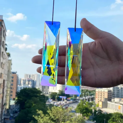 Miniatura 7 de STINO - 2 piezas prismas atrapasoles de bola de cristal de 4cm, atrapasoles colgantes con prisma de vidrio, creador de arcoíris para ventanas
