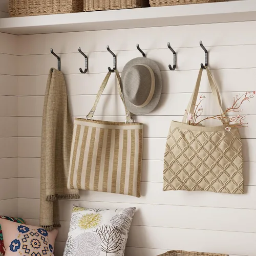 Miniatura 4 de Paquete de 12 ganchos de pared para colgar abrigos/toallas, colgador de pared para mochila, ropa, sombrero, bolso y puerta, armario, baño