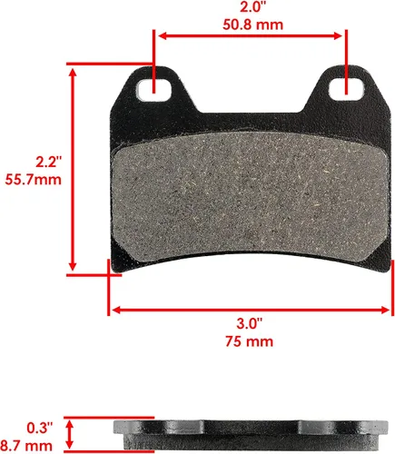 Miniatura 2 de Caltric Pastillas De Freno Delanteras Compatibles Con Yamaha Xt660X Xt660X 2004-2012