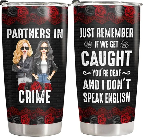 Miniatura 31 de 34HD Vaso dorado de 20 onzas – Thank You for Being a Friend – Taza de acero inoxidable aislada al vacío de doble pared – Mantiene las bebidas