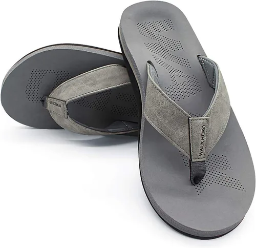 Miniatura 6 de Men Sandals Flip Flop with Orthotic Arch Support Athletic Slide Sandals for Men with Soft Cushion Footbed