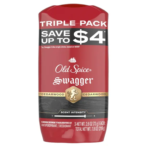 Miniatura 13 de Old Spice Red Collection - Antitranspirante y desodorante sólido invisible para hombres, aroma Swagger, protección contra olores de 48 horas
