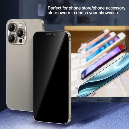 Miniatura 4 de [Modelo de pantalla metálica ficticia compatible con Apple iPhone 15 Pro Max / 15 Plus marco de metal mejorado que no funciona