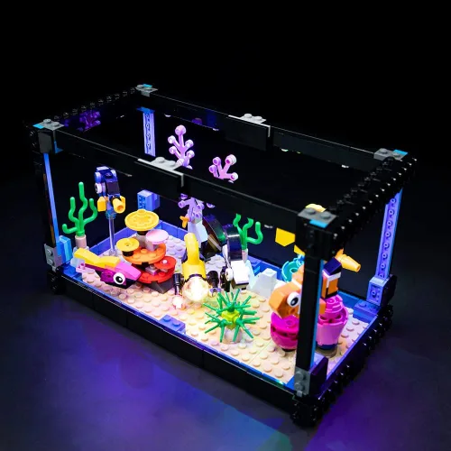 Miniatura 8 de Kyglaring Kit de luces LED compatible con Lego Set 31122, accesorios de iluminación compatibles con Creator Fish Tank, solo luces