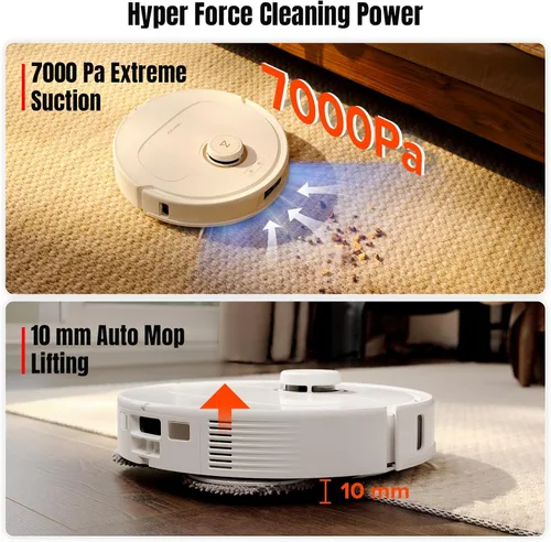 Miniatura 4 de roborock Qrevo MaxV Robot Aspirador y Mop, Diseño FlexiArm, Re-Lavado y Re-Mop con Agua Caliente, Secado Automático, Vaciado Automático, Succión