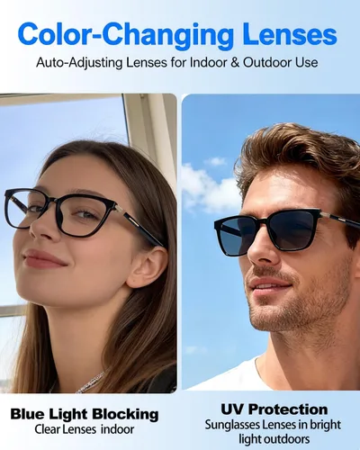 Miniatura 5 de Al - Lentes inteligentes para hombres y mujeres con traducción en tiempo real, lente de cambio de color, música y llamadas con Bluetooth 5.4