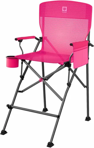 Miniatura 13 de EVER ADVANCED Silla alta de directores de campamento con portavasos de 31 pulgadas, silla plegable de altura de barra para campamento, deportes