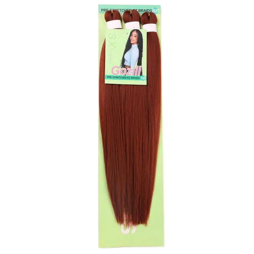 Miniatura 10 de Pelo corto negro trenzado preestirado de 14 pulgadas para trenzas sin nudos, pelo sintético 1B trenzado para trenzas Bob Box