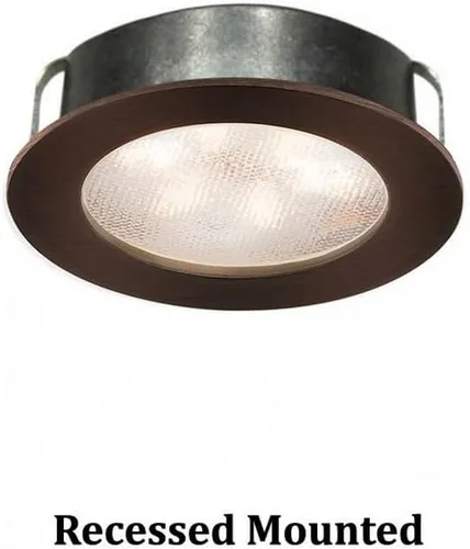 Miniatura 5 de WAC Lighting HR-LED87-27-BN Luz LED de botón redonda blanca suave de 3000K, níquel cepillado