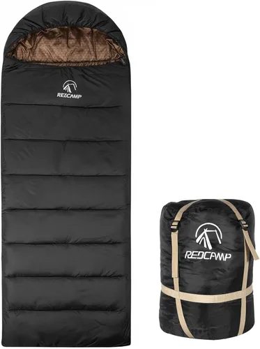Miniatura 9 de REDCAMP Saco de dormir de franela para adultos, cómodos sacos de dormir de algodón para campamento, mochileros, senderismo, con capucha desmontable