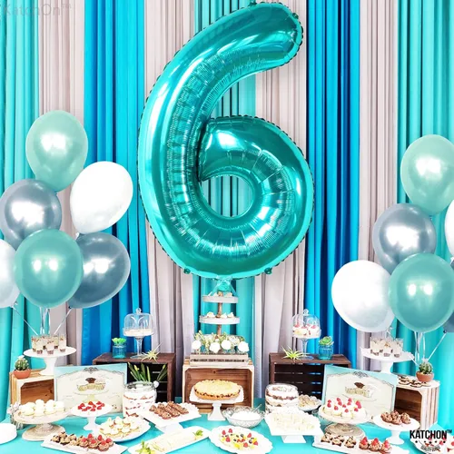 Miniatura 32 de KatchOn, Globo azul del número 1 para el primer cumpleaños, grande, 40 pulgadas, globo azul número 1 para primer cumpleaños, globo azul marino