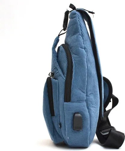 Miniatura 46 de Nupouch Mochila cruzada antirrobo, carga USB, mochila ligera para viajes, senderismo, todos los días