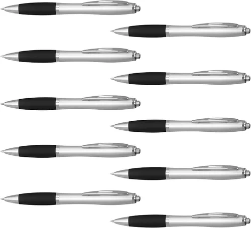 DISCOUNT PROMOS BlackBI - Juego de 10 bolígrafos de gel de agarre de color, paquete a granel, ideal para oficina, escuela, negocios, ferias