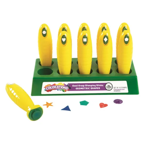 Miniatura 7 de Colorations Good Grasp - Paquete de 10 palos de estampado de números 0-9, suministros para el aula (1 1/4 pulgadas x 5 1/8 pulgadas)