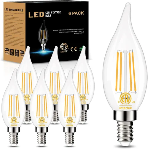 Miniatura 9 de GOLSPARK E12 LED Bulb Dimmable 60 Watt Equivalent 10 Pack, 2700K Warm White Type B E12 Candelabra LED Light Bulbs, B11 Candle LED Chandelier Light