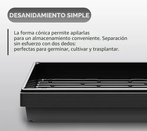Miniatura 6 de Bandeja de propagación de plantas de plástico negro de 10 x 20 pulgadas (paquete de 10) - Bandejas de cultivo para jardín, plantación, plántulas
