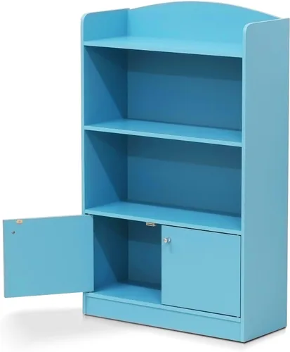 Miniatura 5 de Furinno LOVA - Estantería con gabinete de almacenamiento, librero con puerta, 11.8 x 23.6 x 37.3 pulgadas, para sala de estar, dormitorio, oficina