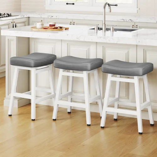 Miniatura 19 de Raynesys - Juego de 2 taburetes de bar de altura de mostrador, Taburetes de bar de 24 pulgadas para encimera de cocina, Taburetes de cocina