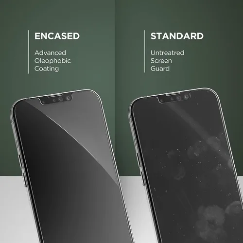 Miniatura 4 de Encased DEFCON-2 - Protector de pantalla diseñado para iPhone 13 (flexible), alternativa de vidrio con tecnología S-Flex inastillable (2021)