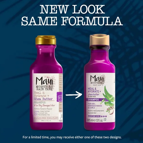 Miniatura 4 de Maui Moisture Heal & Hydrate + Shea Butter - Champú para reparar e hidratar profundamente el cabello rígido y rizado con aceites de coco y macademia.