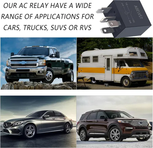 Miniatura 7 de 4 piezas de relé de 4 pines 30A 12V para automóvil - Relé de arranque de servicio pesado multiuso - Accesorios automotrices universales con diseño 4