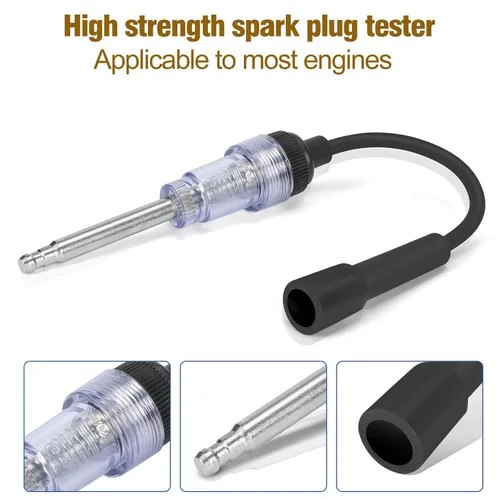 Miniatura 5 de BETOOLL Probador de compresión de 13 piezas con probador de bujías - Herramienta automotriz de calibre de compresión de cilindro de motor de 300 PSI