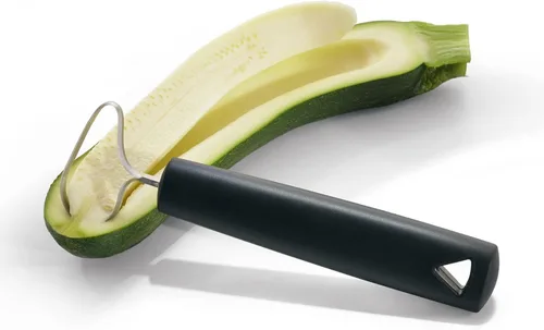 Miniatura 3 de triangle Descorazonador de frutas y verduras, acero inoxidable ultraafilado con dos anchos de corte, elimina núcleos y semillas, apto