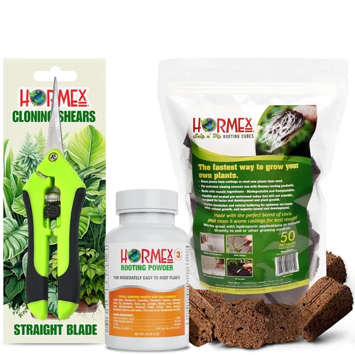 Miniatura 13 de Hormex Cubos de enraizamiento – Tapones de turba y coco para clonar plantas de esquejes y semillas – Iniciador de plantas orgánicas para un fuerte
