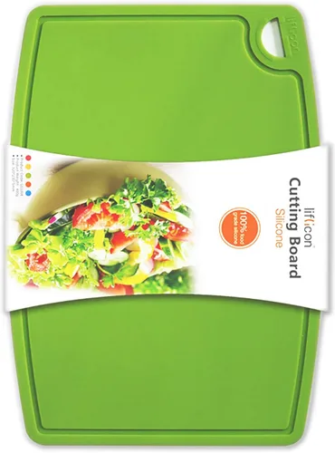 Miniatura 26 de Liflicon Tablas de corte de silicona gruesas para cocina, juego de tablas de cortar/esteras de silicona de 2 piezas extra grandes 37 cm x 26.5 cm