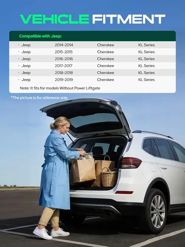 Miniatura 3 de YHTAUTO Juego de 2 puntales de soporte de elevación de escotilla trasera de repuesto para Jeep Cherokee 2014-2019, excepto puerta de elevación