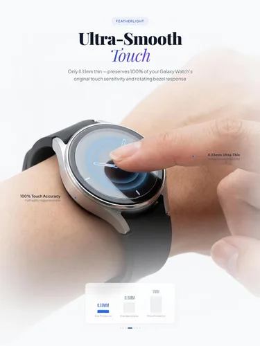Miniatura 7 de iDaPro Paquete de 4 protectores de pantalla para Samsung Galaxy Watch 8/7/6/5/4 (1.732 pulgadas), 4 unidades, kit de protección de vidrio templado