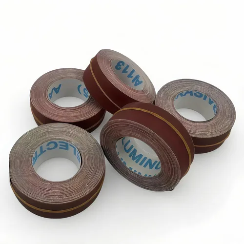 Miniatura 5 de Paquete de rollo de papel de lija 1 pulgada× 20 pies,paquete surtido con dispensador - 150,240,320,400,Rollos abrasivos de óxido de aluminio