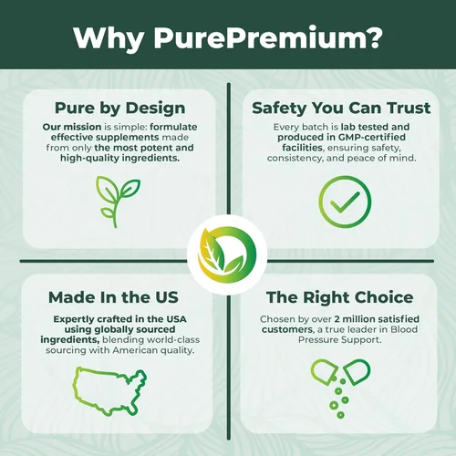 Miniatura 8 de PurePremium Suplementos para la presión arterial con baya de espino, hibisco, ajo y vitamina B12 - Suplemento de óxido nítrico para la salud normal