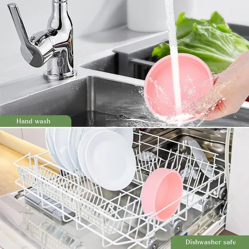 Miniatura 5 de Moldes de silicona para huevos – 2 moldes para huevos para freidora de aire, molde reutilizable para huevos de 4 pulgadas, magdalenas de huevo, Rosa