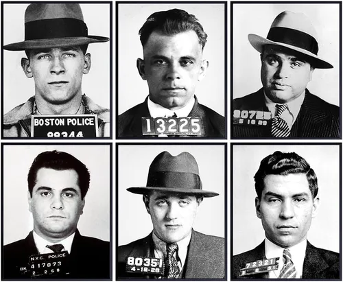 Pósteres de mafia de gángster de 8 x 10 pulgadas, para hombre, cueva, bar, dormitorio, sala de estar, fotos vintage, para hombres, niños,