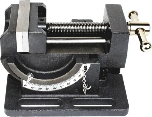 Miniatura 7 de HFS (R) Tornillo de prensa de hierro fundido de 4 pulgadas para taladrar, roscar y escariar con ajustes de ángulo, ancho de mandíbula de 4 pulgadas