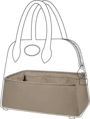 DGAZ Organizador de bolso de seda para Bolide 1923mini25273135, organizador de bolsas suave y sedoso, bolso de lujo y moldeador de bolsas (gris