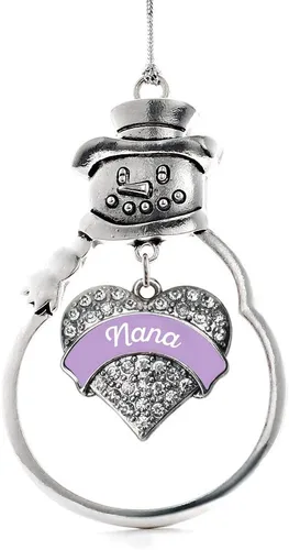 Miniatura 240 de Inspired Silver - Big Sis - Adorno de Navidad plateado - Adorno de árbol de Navidad con dije de corazón con circonita cúbica - Decoración colgante