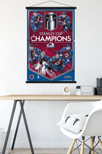 Miniatura 5 de Trends International NHL Colorado Avalanche - Póster conmemorativo de la Copa Stanley Champions 2022, 22.375 x 34 pulgadas, paquete de impresión