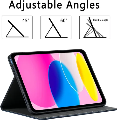 Miniatura 4 de HFcoupe Funda para iPad A16 de 11ª generación de 11 pulgadas 2025, estilo libro para iPad Gen 10 2022 de 10.9 pulgadas, funda protectora