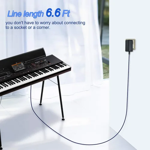 Miniatura 6 de Adaptador de CA de 12 V compatible con Korg PAD KAOSS KP2 KP3 R3 KA203 efectos dinámicos, fuente de alimentación para piano digital KORG X50 KA-310