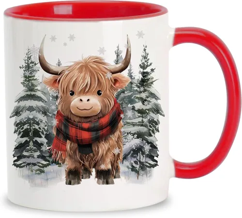 Miniatura 6 de Hyturtle Taza de café personalizada de lobo de otoño, regalos de cumpleaños para los amantes del lobo, regalos de decoración de otoño para casa